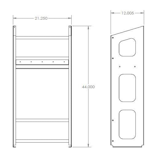 Jug Rack, Two Level, 4 Place, Black