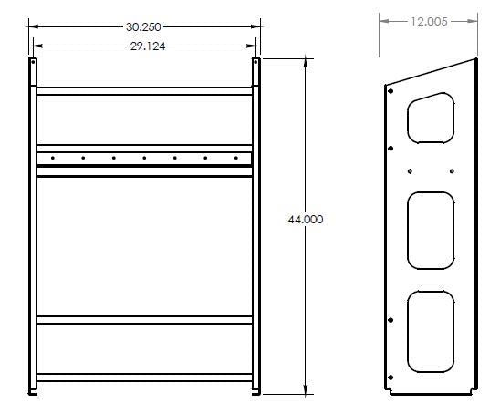 Jug Rack, Two Level, 6 Place, Black