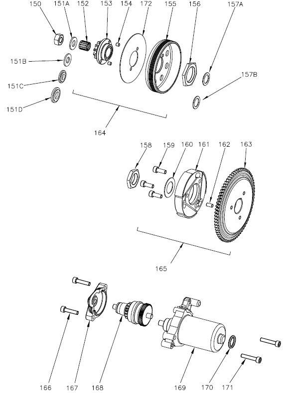 165. Compl.clutch rotor with gear Rok GP-Rok Jr - $220.69 - Vortex - RokGP Clutch & Starter Parts - KartStore-USA