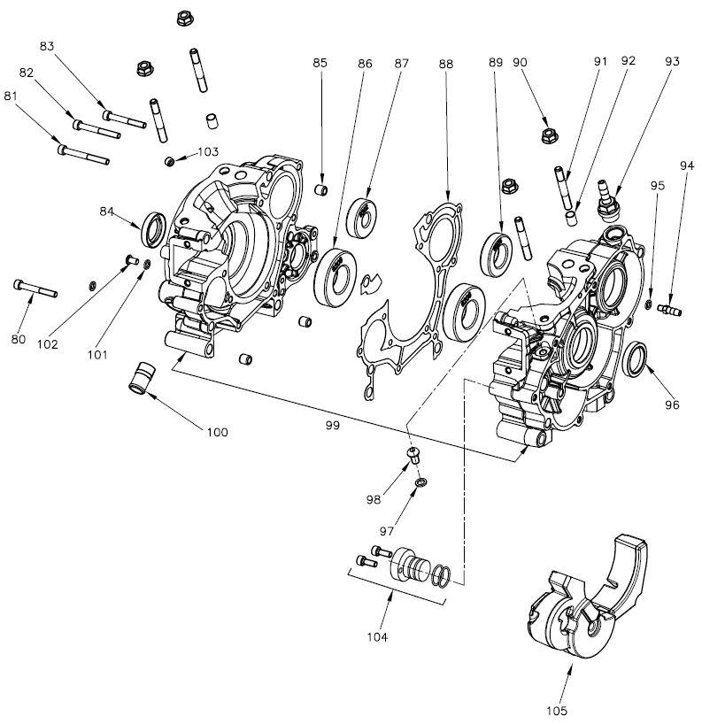 91. Cylinder studbolt M8x55 - $3.56 - Vortex - RokGP Crankcase Parts - KartStore-USA