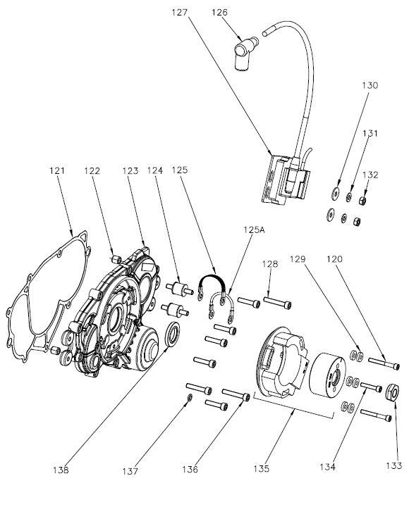 120. Socket-head screw M5x40 - $2.00 - Vortex - RokGP Ignition Parts - KartStore-USA