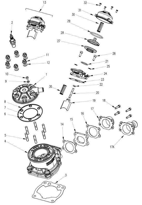 26. Socket-head screw M6x20 - $1.25 - Vortex - RokGP Top End - KartStore-USA